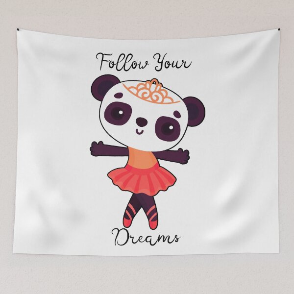 Item preview, Follow Your Dreams - Ballerina Panda - Red designed and sold by Wheeler-Styl3.