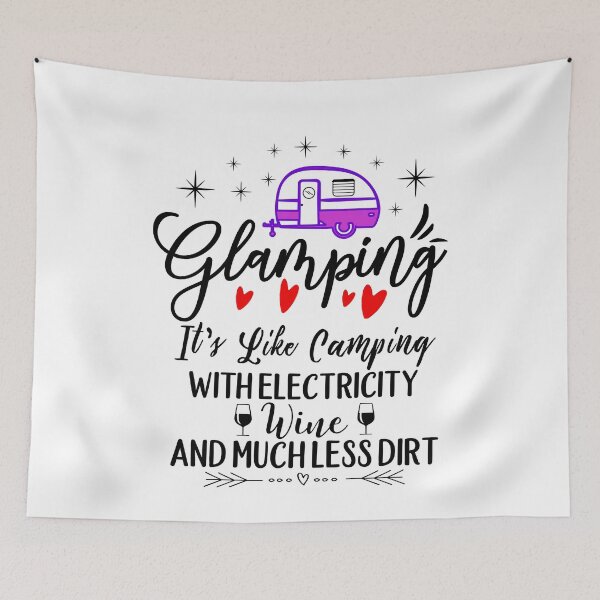 Item preview, Glamping Definitioin Outdoor Glamper Funny Wine designed and sold by SwankyFine.