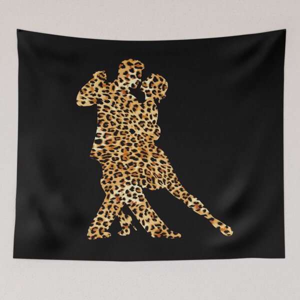 Item preview, TANGO DANCERS - LEOPARD CHEETAH TEXTURE - COUPLE SILHOUETTE designed and sold by KoolDsignsDANCE.