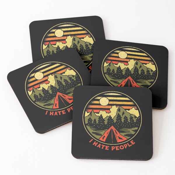 Item preview, I hate People Camping Retro Camp lovers gag gift designed and sold by SwankyFine.