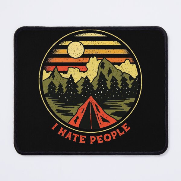 Item preview, I hate People Camping Retro Camp lovers gag gift designed and sold by SwankyFine.