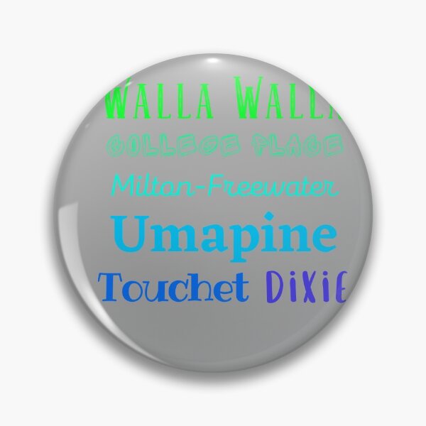 Item preview, Walla Walla, College Place, Milton-Freewater, Touchet, Dixie, Umapine Design designed and sold by Constant Readers.