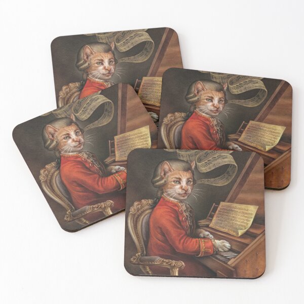 Item preview, CaTTarot - 3 Pentacles "Acateus Mozart"  designed and sold by Diana Cammarano.