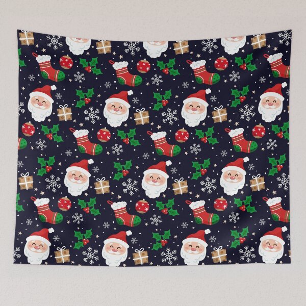 Item preview, Merry Christmas Barebranch | Cute Santa Pattern designed and sold by BeingCoffee.