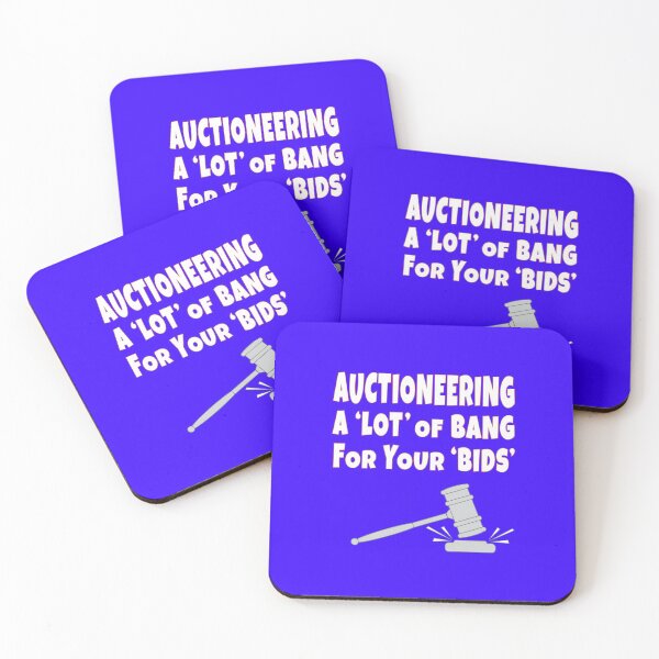 Item preview, Auctioneering a lot of bang for your bids - funny auctioneer slogan gift designed and sold by Harlake.