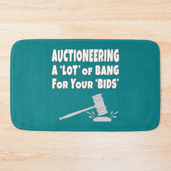 Item preview, Auctioneering a lot of bang for your bids - funny auctioneer slogan gift designed and sold by Harlake.