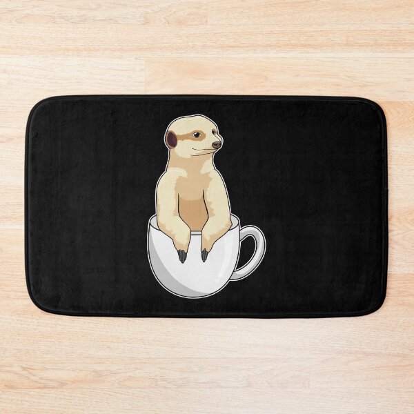 Item preview, Meerkat with Cup of Coffee designed and sold by Snabdesign84.