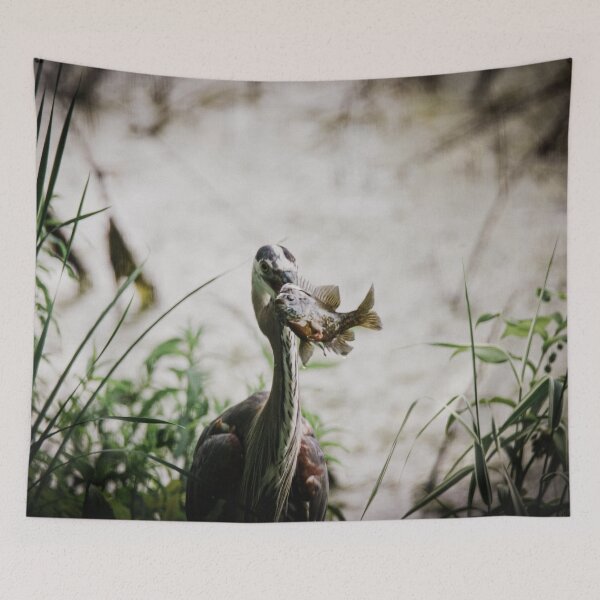 Item preview, Great Blue Heron Fishing for Bluegill designed and sold by Zurickdesigns.