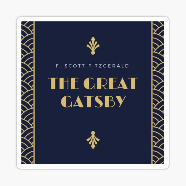 The Great Gatsby Sticker For Sale By Nerdytalks Redbubble