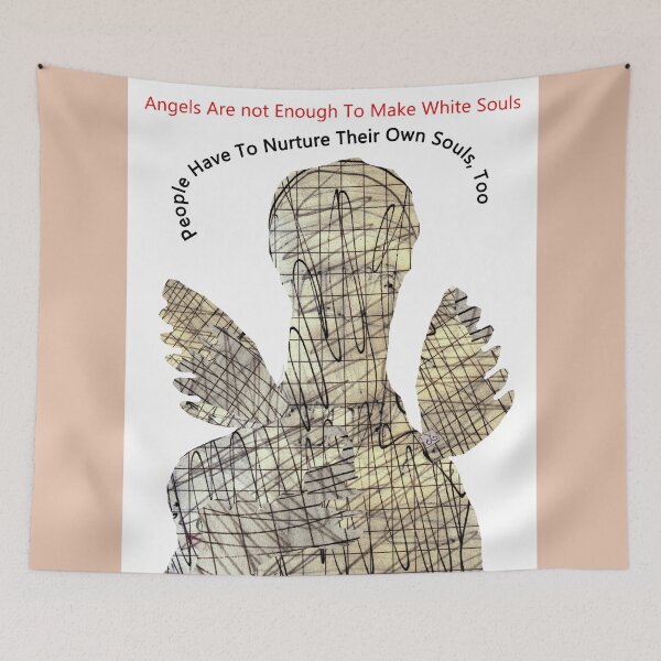 Item preview, Angels Are Not Enough To Make White Souls (Drawing by ACCI) designed and sold by VanyssaGraphics.
