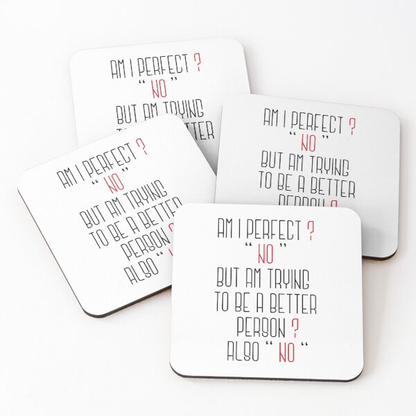 Item preview, Am i perfect? no but am trying to be a better person? also no. Black and Red  designed and sold by YerrouDesing.