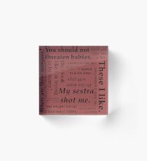 Helena Quotes Acrylic Block