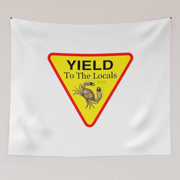 Item preview, Yield to the Locals Stone Crab in The Florida Keys designed and sold by KeysTreasures.