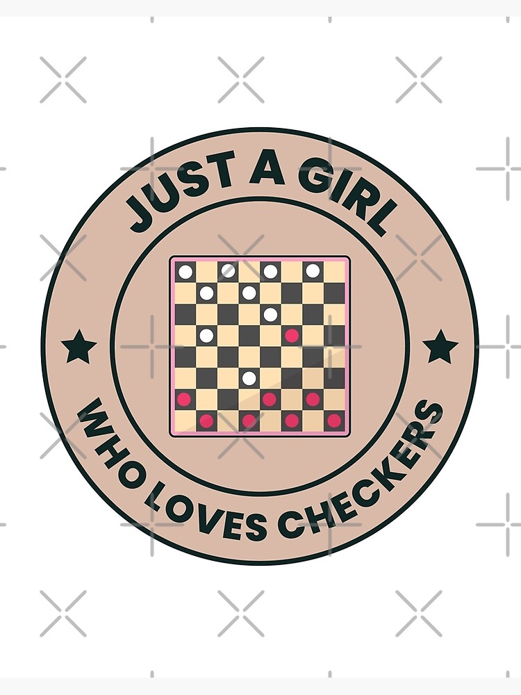 Girl Playing Checkers Clip Art - Girl Playing Checkers Image