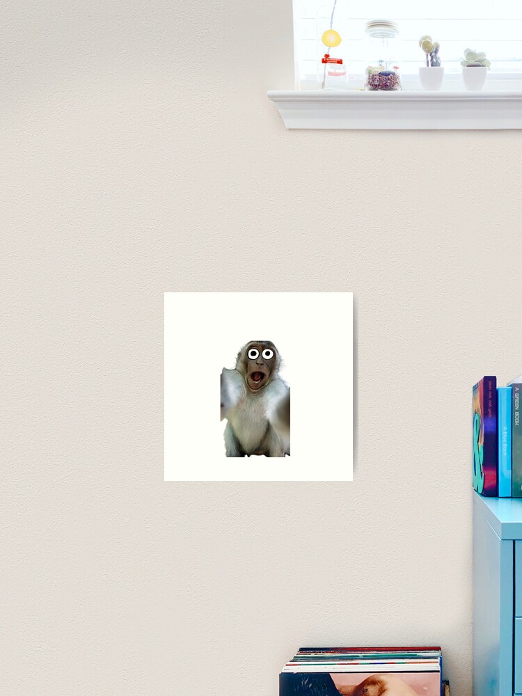 Funny Monkey Selfie of a shocked monkey up to mischief  Art Board Print  for Sale by haRexia