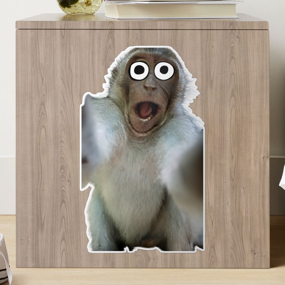 Funny Monkey Selfie of a shocked monkey up to mischief  Art Board Print  for Sale by haRexia