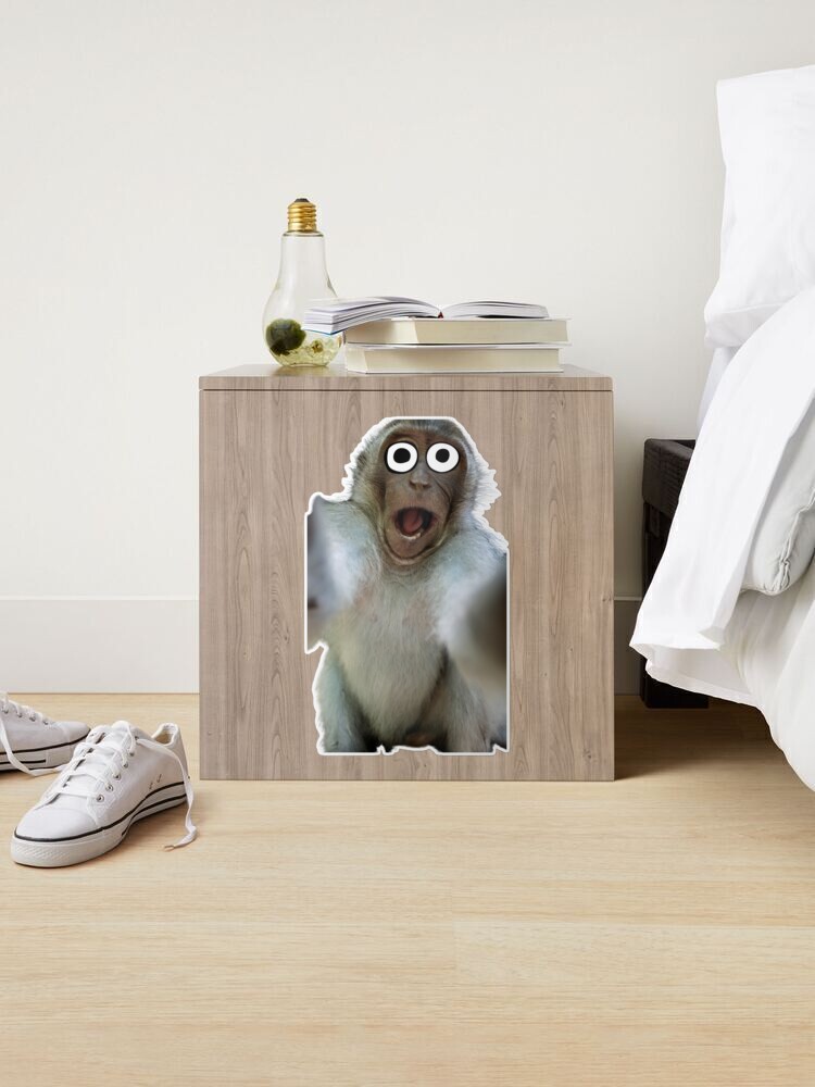 Funny Monkey Selfie of a shocked monkey up to mischief  Art Board Print  for Sale by haRexia