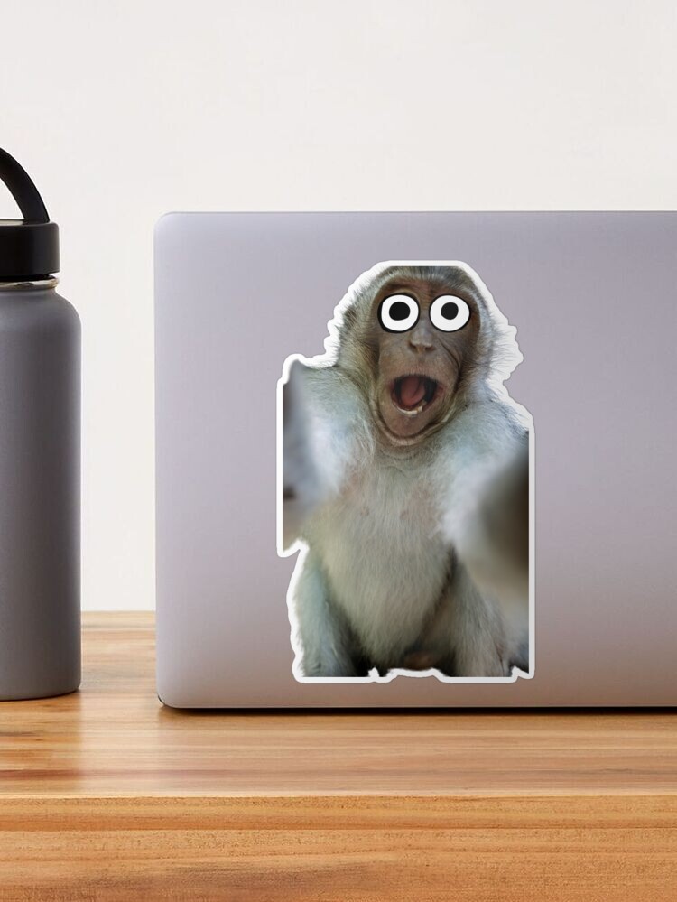 Funny Monkey Selfie of a shocked monkey up to mischief  Art Board Print  for Sale by haRexia