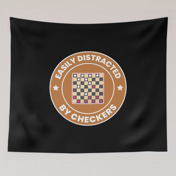 Item preview, Checkers Draughts Strategy Board Games Funny designed and sold by CuteDesigns1.