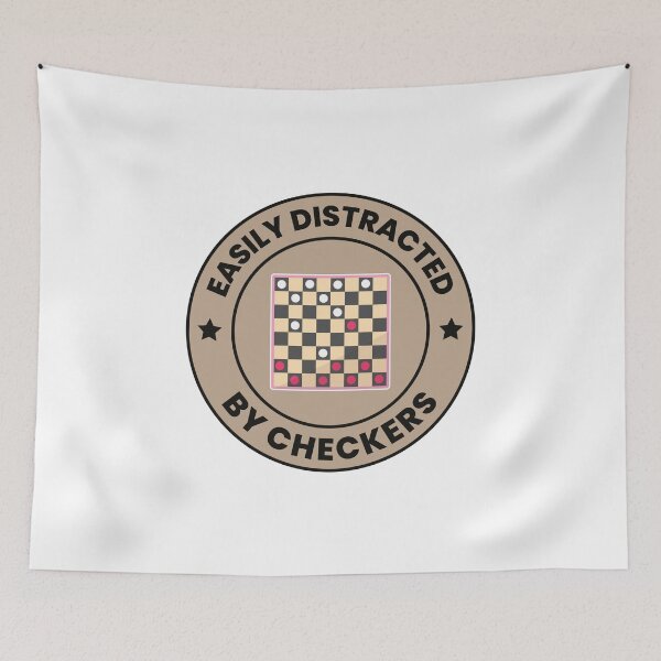 Item preview, Checkers Draughts Strategy Board Games Funny designed and sold by CuteDesigns1.