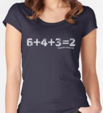 6+4+3=2 Women's Fitted Scoop T-Shirt