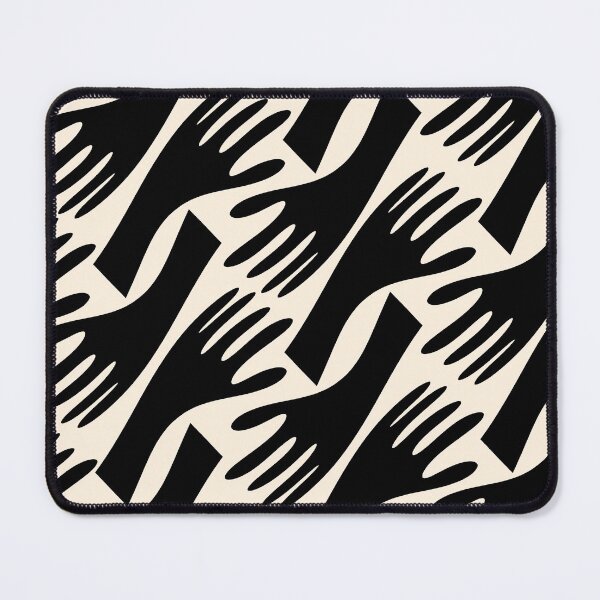 Item preview, Show of Hands Retro Modern Abstract Pattern Black Cream designed and sold by kierkegaard.