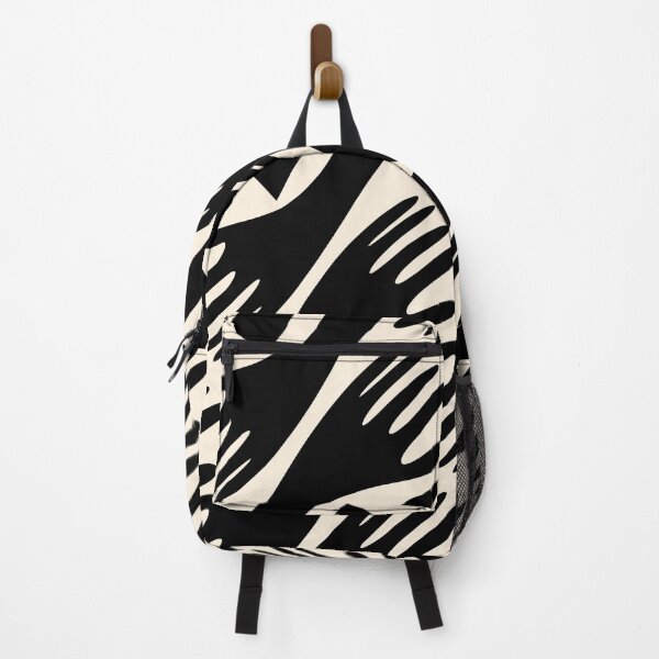 Item preview, Show of Hands Retro Modern Abstract Pattern Black Cream designed and sold by kierkegaard.