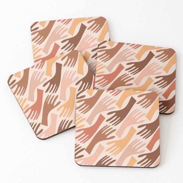 Item preview, Show of Hands Retro Modern Abstract Pattern in Skin Tones designed and sold by kierkegaard.