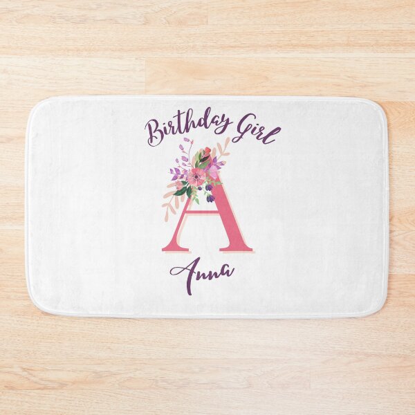 Item preview, Anna Personalized Birthday Girl Floral Initial Design designed and sold by Partypumpkin.