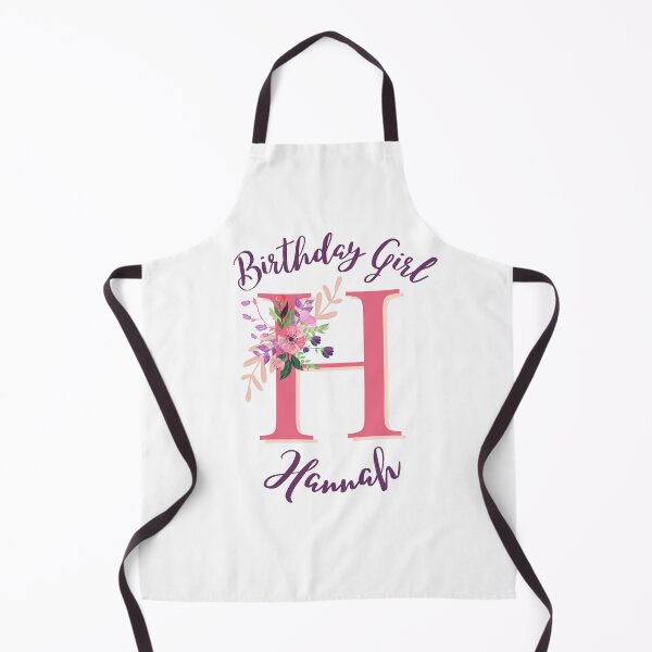 Item preview, Hannah Personalized Birthday Girl Floral Initial Design designed and sold by Partypumpkin.