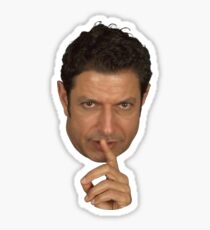 Pegatina Etiqueta engomada de la cara de Jeff Goldblum Shush