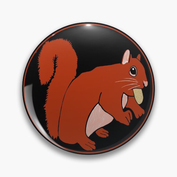 Item preview, Red Squirrel with nut Black background designed and sold by Haloproductions.