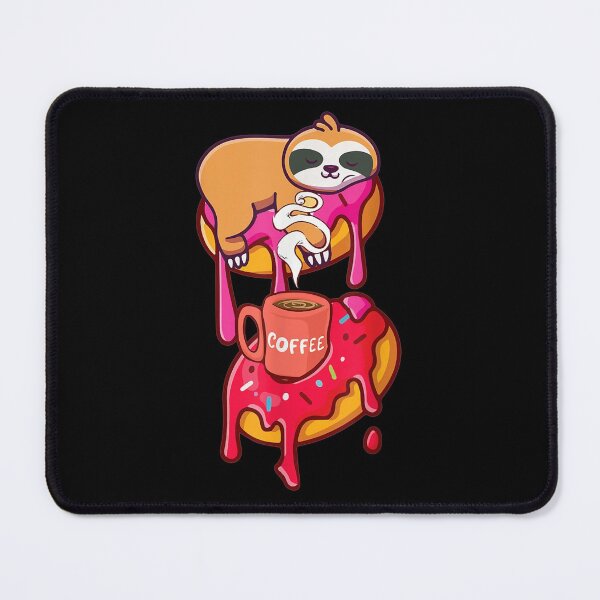 Item preview, Sloth On Donut With Cup Of Steaming Coffee designed and sold by theDlab.