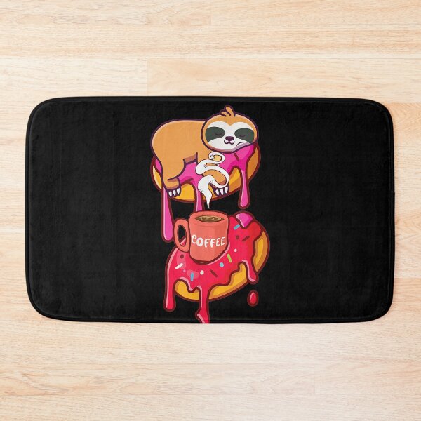 Item preview, Sloth On Donut With Cup Of Steaming Coffee designed and sold by theDlab.