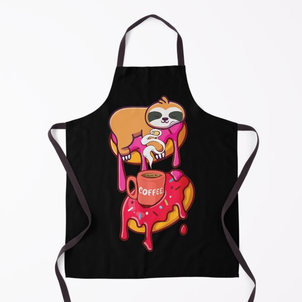 Item preview, Sloth On Donut With Cup Of Steaming Coffee designed and sold by theDlab.