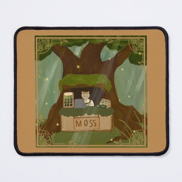Item preview, Cat Moss Seller Shopkeeper - Fantasy Illustration designed and sold by mumblesmusic.