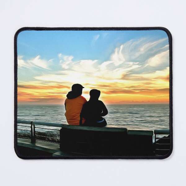 Item preview, Couple Enjoying Newport Oregon Coastal Sunset designed and sold by SeaChangeDesign.