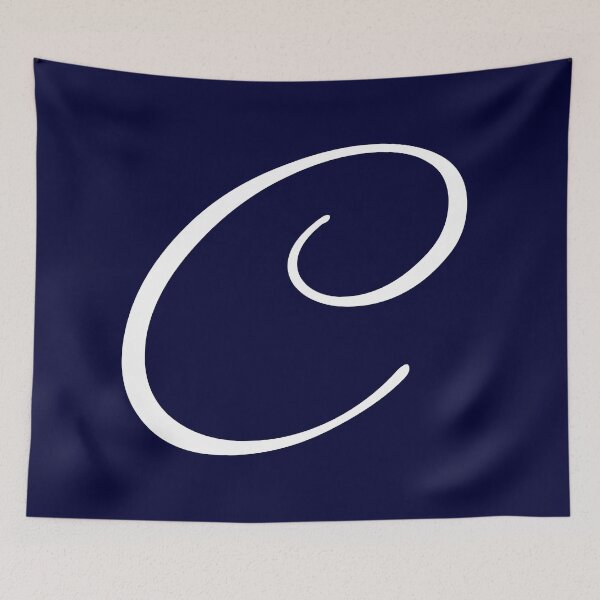 Item preview, White Monogram C On A Navy Blue Background designed and sold by rewstudio.
