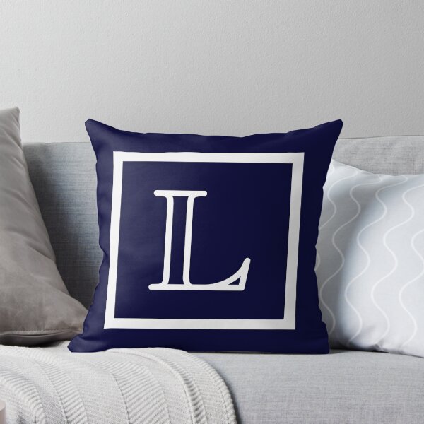 Artikel-Vorschau von Marine-Blau-weißes Monogramm L in einem Quadrat, designt und verkauft von rewstudio.