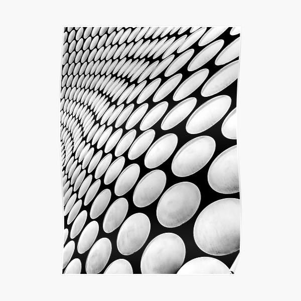 "Silver Disc Wall Design" Poster for Sale by StephenRphoto Redbubble