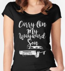 Carry on my Wayward Son - Supernatural Women's Fitted Scoop T-Shirt