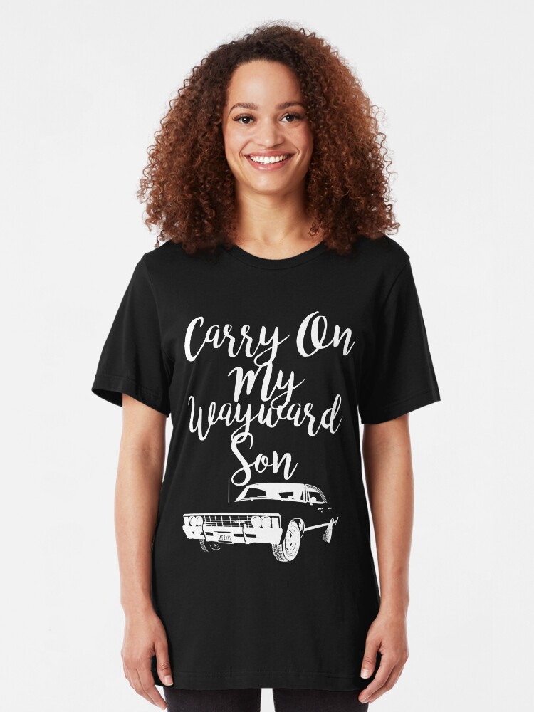 Alternate view of Carry on my Wayward Son - Supernatural Slim Fit T-Shirt
