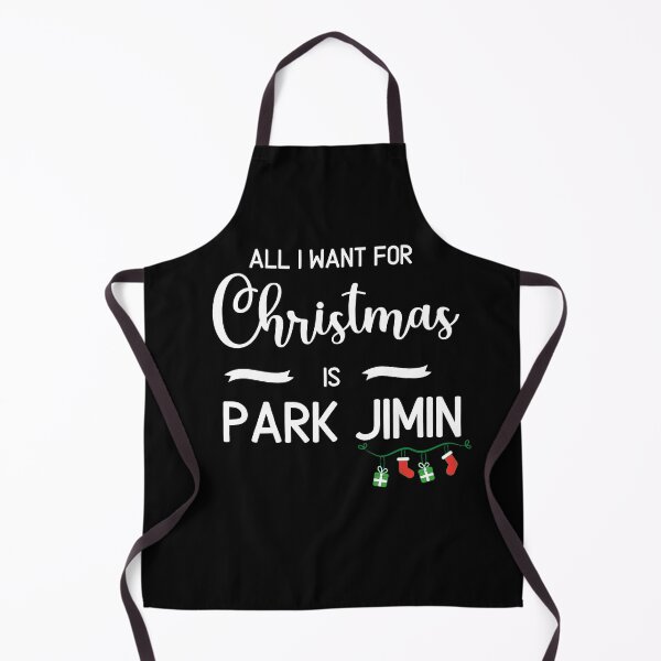 Item preview, All I want for Christmas is Jimin| White Bold Text on Black designed and sold by Daebakshop.