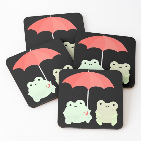 Item preview, Two happy frogs with an umbrella designed and sold by Chloezzzz.