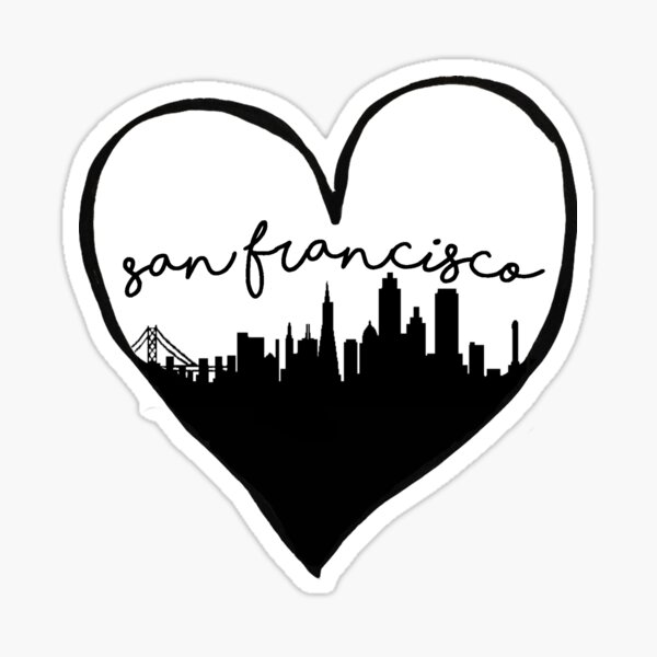 San Francisco, California City Love Sticker