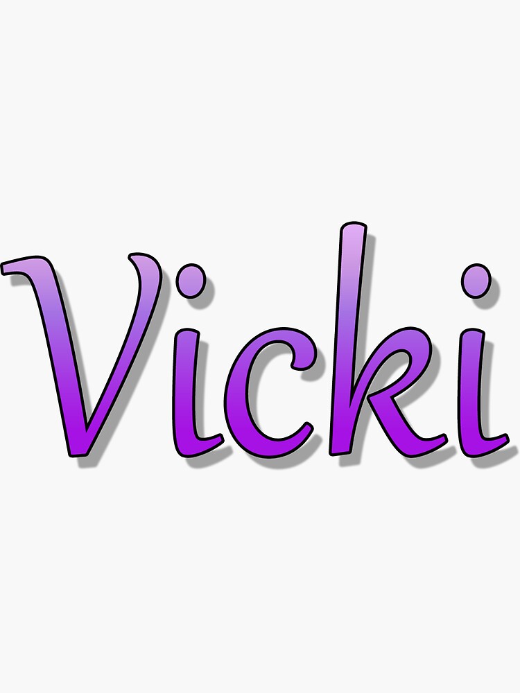"Vicki Name Sticker" Sticker for Sale by OldSkatersStuff Redbubble