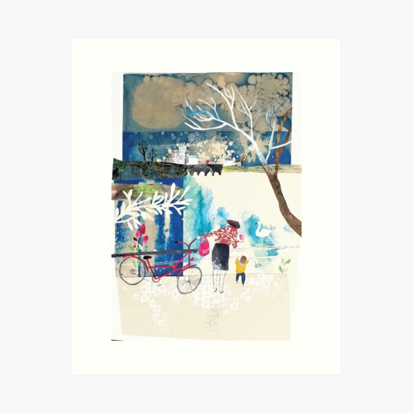 Item preview, "Motherhood"  mixed media illustration designed and sold by LLuxardiStudio.