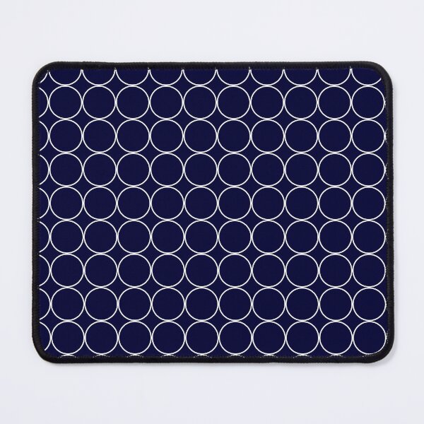 Item preview, Navy Blue White Circle Grid designed and sold by rewstudio.