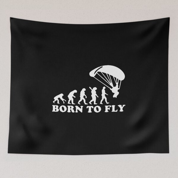 Item preview, Born to Fly Evolution Skydiving born to fly Evolution Fly Gift Premium Apparel Funny Holiday Xmas designed and sold by DesignByHeartUK.