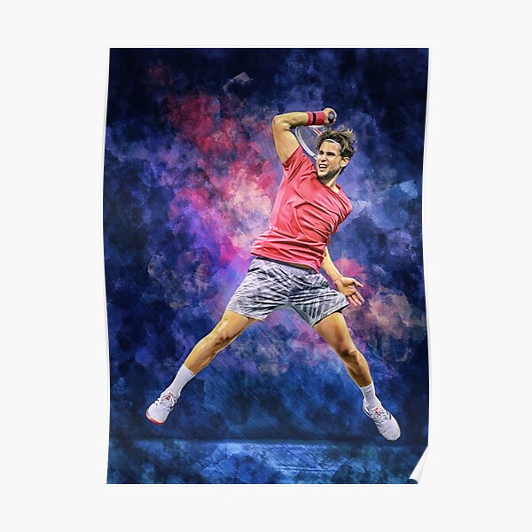 Dominic Thiem US-Open-Meister 2020. Digitales Kunstwerk drucken Wandposter. Tennisfan-Kunstgeschenk. Poster